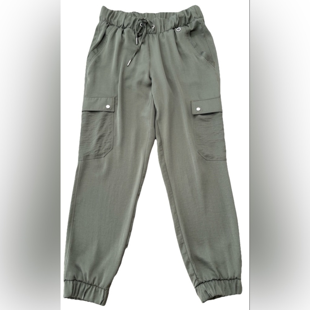 Calvin Klein Performance Women's S Olive Green Cargo Drawstring Joggers